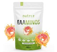 Nutri + EAA Té helado de melocotón Vegano - 500 g Polvo - DOSIFICACIÓN MÁXIMA - Todos los Aminoácidos Esenciales - EAA Sabor - Essential Amino Acids