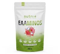Nutri + EAA Vegan Frambuesa Glaciar - 500g polvo - alta Dosis - todos los Aminoácidos Esenciales - EAAs Sabor Frambuesa Glaciar - Suplementos deportivos veganos