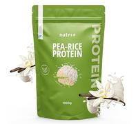 Nutri + Pea Rice Proteína vegana en Polvo sin Soja - Vainilla 1000 g - Mezcla de Proteínas de Arroz + Guisante sin Gluten, Lactosa ni Azúcar - vegan Protein Powder - made in Germany