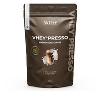 Nutri + Protein iced Coffee Pumpkin Spice Latte - Vheypresso Café Proteína con Cafeína Sabor Latte de Especias de Calabaza 800 g - sin Lactosa + Gluten - Proteínas para Construcción muscular
