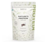 nutri+ Proteína Natural de Chocolate en Polvo sin Edulcorantes 500g - Vegan Protein Soja y Guisante - Bebida Deportiva sin Lactosa para Batidos Vegan sin Gluten