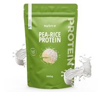 Nutri + Proteína neutra de Guisante + Arroz 1 kg - Proteínas veganas en Polvo sin Soja, Azúcar, Lactosa ni Edulcorante, Sucralosa - natural Protein 1000 g - 77% Contenido proteínico