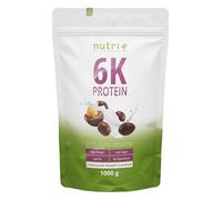 nutri+ Proteína Vegana en Polvo 6K, Bolsa de 1000 g (cacahuete y chocolate)
