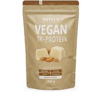 Nutri + Proteínas vegetales Mazapán 1kg - 83% Proteína - 3k Mezcla de Proteínas en Polvo - sin Lactosa Bajo en Azúcar + sin Gluten - 1000g sin Azúcares Añadidos