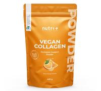 Nutri + Vegan Collagen en Polvo para Formación de Colágeno - con Ácido Hialurónico + Vitamina C para Piel, Cabello y Uñas - 400 g Naranja Afrutada