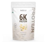 nutri+ Vegan Protein Powder 6K Proteína en Polvo 1 kg Vegetal - Sabor Banana Milk - 6 Componentes con Aislado de Proteína de Guisante - sin Lactosa (Paquete de 5)