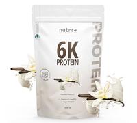 nutri+ Vegan Protein Powder 6K Proteína en Polvo de Base Vegetal Sabor Vainilla 1kg 6 Ingredientes Proteicos con Aislado de Proteína de Guisante