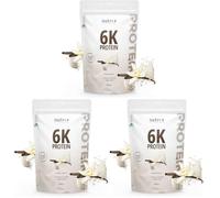 nutri+ Vegan Protein Powder 6K Proteína en Polvo de Base Vegetal Sabor Vainilla 1kg 6 Ingredientes Proteicos con Aislado de Proteína de Guisante (Paquete de 3)