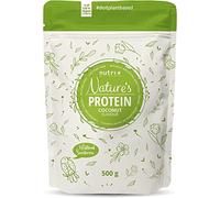 nutri+ Vegan Protein Powder Coco sin edulcorantes 500g - Bebida deportiva sin lactosa edulcorante y azúcar - Proteínas para batidos o para cocinar Sin gluten Vegano