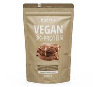 Nutri + Vegan Protein Powder Cookies & Cream - 1kg 79% Proteína 3k Multicompuesta - Origen Vegetal Sabor a Galletas sin Lactosa ni Gluten