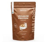 Nutri + Vegan Vhey Cereal Canela 1 kg - Batido de Proteínas 3k - Proteína Vegana en Polvo sin Lactosa - Complejo Proteico Cereales y Canela 1000 g