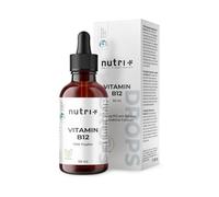 Nutri + Vitamina B12 Gotas 50 ml - alta Dosis + vegano - B 12 Líquido 500 µg - Drops con Metilcobalamina y Adenosilcobalamina bioactivas sin Alcohol