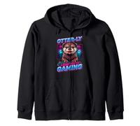 Nutria adicta a los Juegos Divertido Juego de Palabras con Sudadera con Capucha