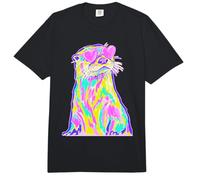 Nutria Colorida con Gafas de Sol de corazón Coastal Summer Vibes Comfort Colors Adult Heavyweight T-Shirt