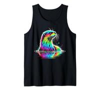Nutria Colorida, Nutria Con Mar Del Río Camiseta sin Mangas
