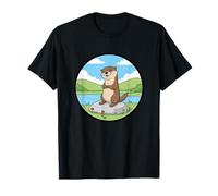 Nutria De Dibujos Animados por El Río Lindo Escena De Vida Camiseta