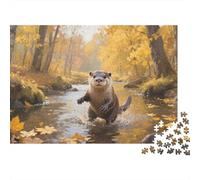 Nutria de río 1000 Piezas De Rompecabezas para Adultos, Puzzle Ruisseau de Otoño Adultos, Decoración para El Hogar 1000pcs (75x50cm)