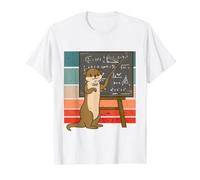 Nutria Profesor Profesor Enseñando Matemáticas Matemáticas Camiseta gráfica económica, Hombre, Blanco, M
