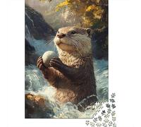 Nutria Puzzles 1000 Piezas Puzzle De Madera para Adultos Y Niños Animales de la Selva Puzzles para Adultos Obra De Arte 1000pcs (75x50cm)