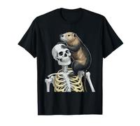 Nutria Rata Esqueleto Halloween Camiseta