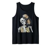 Nutria Rata Esqueleto Halloween Camiseta sin Mangas