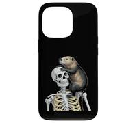 Nutria Rata Esqueleto Halloween Carcasa para iPhone 13 Pro