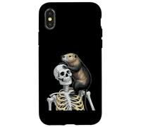 Nutria Rata Esqueleto Halloween Carcasa para iPhone X/XS