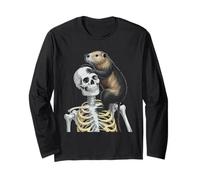 Nutria Rata Esqueleto Halloween Manga Larga