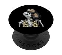 Nutria Rata Esqueleto Halloween PopSockets PopGrip Adhesivo