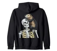 Nutria Rata Esqueleto Halloween Sudadera con Capucha