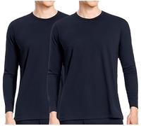 Nutria Ropa interior térmica para hombre, paquete de 2 unidades, forro polar interior, manga larga, ropa interior térmica, camiseta térmica, parte superior de capa base, camiseta para hombres en