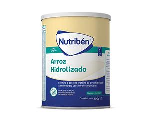 Nutribén Arroz Hidrolizado Fórmula Vegana Sin Lactosa para APLV, +0m, 400g