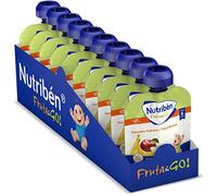 Nutribén Fruta & Go Manzana y Plátano Bolsitas Fruta Bebé +6 Meses, 10x90g