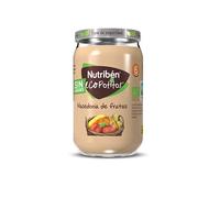Nutribén Pack de 18 Ecopotitos de Macedonia,100% fruta y Sin almidones - Ingredientes ecológicos- Desde los 6 meses (18x190g)