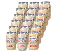 Nutribén Pack de 18 Menestra de Verduras con Pollo y Ternera| Pollo con Arroz | Verduras con Pollo y Ternera | Sin Azúcares Añadidos - Sin Gluten, Huevo, Leche - Desde los 6 Meses - 18 x 235gr