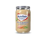 Nutribén Pack de 18 Potitos De Pollo con Guisantes Y Zanahoria Desde Los 6 Meses (18x235 gr)