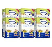 Nutribén Papilla Cereales Sin Gluten Sin Azúcares, Cereales Bebé 4m+ 6x600g