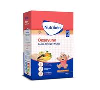 Nutribén | Papilla Desayuno Copos Trigo y Frutas | 750g |Desde los 12 meses | con Platano, Naranja y Manzana | Sin aceite de Palma