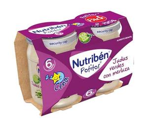Nutribén Potito Cena Judía Merluza 2x190g - Alimentación Bebé