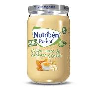 Nutribén potito crema suave de calabaza y queso 235 g - puré infantil listo para consumir