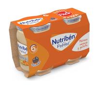 Nutribén Potito de Plátano, Naranja Y Galletas Sin Gluten, 2 x 190g