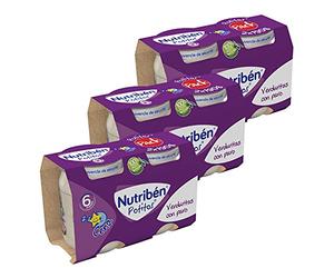 Nutribén Potitos Cena De Verduritas Con Pavo Desde Los 6 Meses, 3 Bipacks (6 X 190 Gr.)