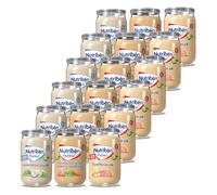 Nutribén Potitos de Verduritas con Lenguado; Ternera con Judías Verdes y Zanahoria; Patatitas con Pollo |+ 6 Meses | Sin gluten | Sin almidones | Sin Huevo y Sin Leche | Pack 18 Uds x 235g