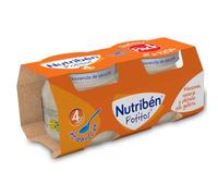 Nutribén Potitos Inicio Frutas y Galleta Sin Gluten +4 Meses, 2x120g | Manzana, naranja, plátano y galleta. Sin azúcares añadidos ni leche. Textura ligera, fácil de tomar y cómodo para llevar.