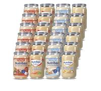 Nutribén Potitos Pack 24 Variados Carne, Pescado y Fruta +6 Meses, 24x235g | 6xCordero, 6xPollo, 6xArroz con merluza y 6xFruta con galleta. Con AOVE. Sin gluten, aditivos, azúcar ni sal añadida.
