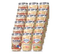 Nutribén Potitos Surtido 18 Carne y Verduras Sin Gluten +6 Meses, 18x235g | 6xCordero, 6xPollo y 6xTernera + verdura. AOVE. Sin sal ni azúcares añadidos. Sin gluten, huevo, leche ni aceite de palma.