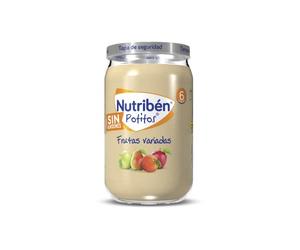Nutribén Potitos, Tarrito de Frutas Variadas, Para Bebés a partir de 6 Meses, Sin Almidones, Sin Azúcares Añadidos, 235 g