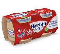 Nutribén Potitos | Tarrito de Introducción a la Menestra de Verdura con Ternera | Para Bebés a Partir de 4 meses | Sin Azúcares Añadidos | Ingredientes Naturales y Saludables | 120g
