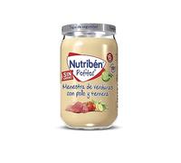 Nutribén Potitos | Tarrito de Menestra de Verduras con Pollo y Ternera | Para Bebés a partir de 6 Meses | Sin Almidones | Sin Azúcares Añadidos | Sin Gluten | 235g