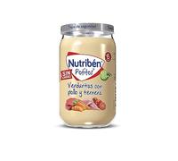 Nutribén Potitos | Tarrito de Verduras con Pollo y Ternera | Para Bebés a partir de 6 Meses | Sin Almidones | Sin Azúcares Añadidos | Sin Gluten, Huevo, Leche | 235g